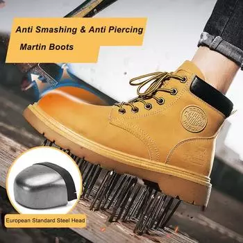 Мужская защитная обувь. Обувь для защиты труда. Военные ботинки. Мотоциклетные ботинки. 39 чёрный