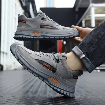 Мужская защитная обувь, противоударная, противопрокалывающая, противоскользящая, дышащая, прочная, для четырех сезонов, защитная обувь для работы на стройке 40