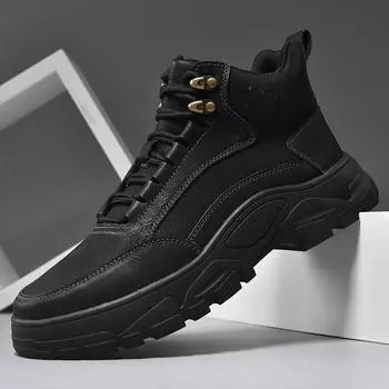 Мужская защитная обувь Рабочие кроссовки Рабочие защитные ботинки Зимняя обувь Мужская обувь Спортивная обувь Ботильоны Ботинки для мотокросса Массивные ретро 38
