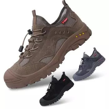 Мужская защитная обувь с защитой от разбивания, Спортивная обувь для активного отдыха, Дышащая рабочая обувь 36 хаки