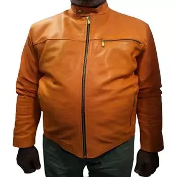 Мужская желтая куртка из натуральной кожи Noora XS жёлтый