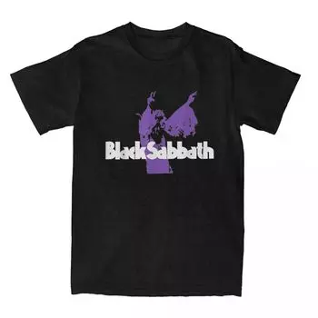 Мужская женская Black Sabbaths Бесплатная официальная фиолетовая футболка Merch metal music Футболка из чистого хлопка Одежда Винтажные футболки S синий
