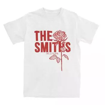 Мужская женская группа The Smiths Retro Wave Shirt Merch Vintage Cotton T Shirts Tee Clothing Original S синий