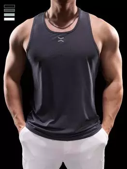 Мужская женская легкая майка для бега жилет для скоростного спорта фитнес рубашки для парней легкоатлетическая одежда для марафона без рукавов S чёрный