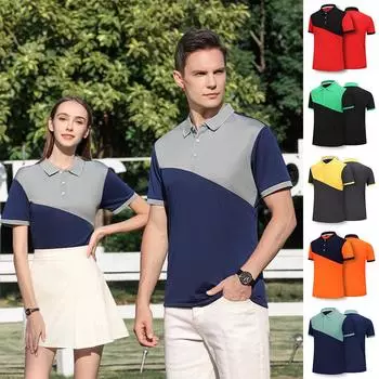 Мужская женская летняя повседневная рубашка поло с коротким рукавом и пуговицами Spell Color, деловая рубашка поло, футболки для гольфа, поло для игроков, Para Hombres S красный