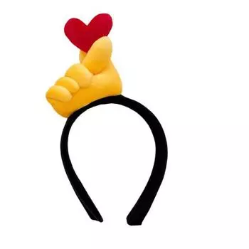 Мужская Женская Повязка на Голову Пародия Дизайн Жеста Большим Пальцем Вверх Универсальная Повязка для Волос Мультяшный Обруч для Волос Фотореквизит Аксессуары для Волос A