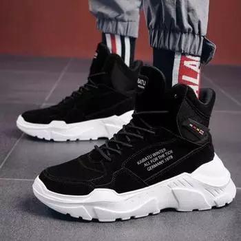 Мужская зима-осень, сохраняющая тепло, массивные высокие туфли, мужские кроссовки на резиновой подошве, плимсоллы, эспадрильи, мужские супер крутые брендовые кроссовки 42