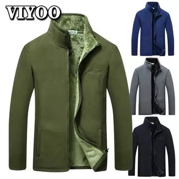 Мужская зимне-осенняя одежда, бархатная длинная подкладка, роскошные парки, одежда, кардигран, полная мужская флисовая флисовая куртка в стиле милитари с застежкой-молнией 4XL