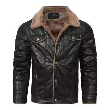 Мужская зимняя бархатная куртка с лацканами, меховая интегрированная бархатная куртка, пальто, мужская свободная мужская одежда XXL