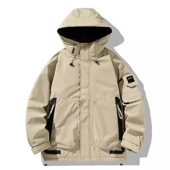 Мужская зимняя белая куртка-пуховик с утиным пухом, функциональная, теплая, утолщенная, с капюшоном, модная, свободная, мужская куртка-пуховик M чёрный