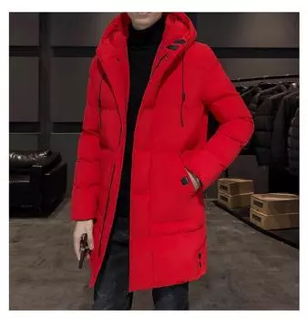 Мужская зимняя длинная теплая куртка с капюшоном, свободная куртка больших размеров, ветрозащитная куртка с подкладкой, теплая куртка XS серый