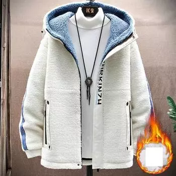 Мужская зимняя флисовая куртка-парка, мужская зимняя повседневная тактическая верхняя одежда, толстая теплая куртка-бомбер с капюшоном, мужская куртка
