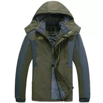 Мужская зимняя флисовая куртка ветровка плюс размер спортивное пальто на открытом воздухе L красный