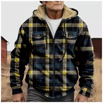 Мужская зимняя флисовая толстовка с капюшоном на молнии с накладным карманом, повседневная куртка XXXL