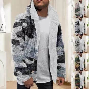 Мужская зимняя флисовая толстовка с капюшоном на молнии с накладным карманом, повседневная куртка L розовый