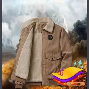 Мужская зимняя и осенняя куртка больших размеров из тонкого бархата, однотонная куртка со свободными лацканами, повседневная удобная вельветовая верхняя одежда 5XL