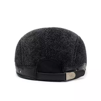 Мужская зимняя кепка, повседневная, универсальная, теплая, шерстяная, британская, ретро, берет, модная, шляпа художника Adjustable серый