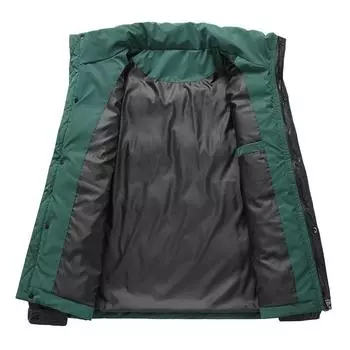 Мужская зимняя короткая белая утиная пуховая ветрозащитная и теплая спортивная повседневная модная универсальная куртка с воротником-стойкой M