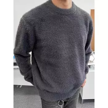 Мужская зимняя куртка большого размера с круглым вырезом и длинным рукавом, свободная, повседневная, теплая, с длинным рукавом XXXL