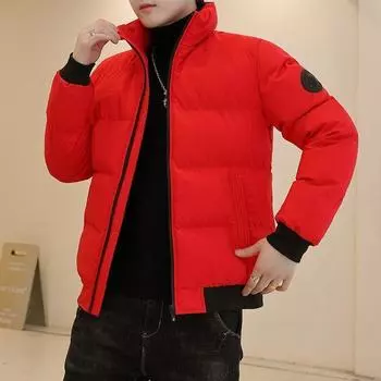 Мужская зимняя куртка большого размера с утолщенной подкладкой, теплая, с воротником-стойкой, свободная, короткая, повседневная, удобная, на молнии, с пуховиком 5XL