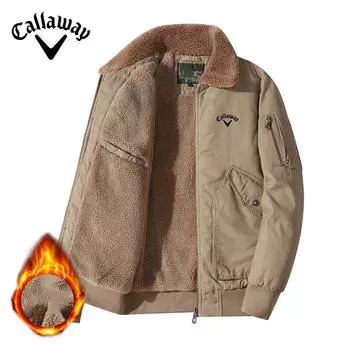 Мужская зимняя куртка Callaway из овечьей шерсти и хлопка, повседневное и толстое молодежное пальто, хлопковая куртка с шерстяным воротником и хлопковая куртка M