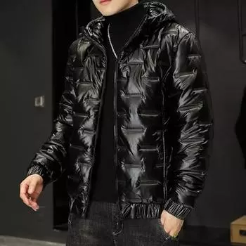 Мужская зимняя куртка из хлопка, парка, ветрозащитное толстое теплое пальто, модная однотонная повседневная верхняя одежда с длинным рукавом для холодной погоды M серый