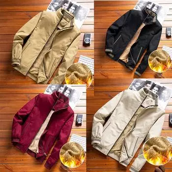 Мужская зимняя куртка из хлопка, тактическая флисовая теплая куртка-бомбер, мужское винтажное военное пальто, осенние повседневные пальто высокого качества M темно-синий