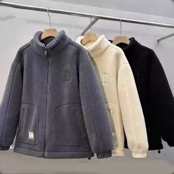 Мужская зимняя куртка-кардиган больших размеров с утолщением и подкладкой, флисовая куртка с карманами и лацканами-стойками, теплая повседневная спортивная однотонная модель с застежкой-молнией 6XL