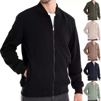 Мужская зимняя куртка-кардиган с длинным рукавом и лацканами, мужское повседневное модное пальто, топы L армия зеленый