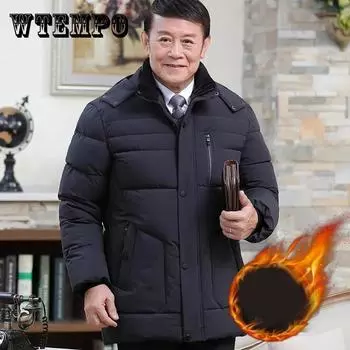 Мужская зимняя куртка-пуховик, толстая, теплая, с хлопковой подкладкой, с капюшоном, застежка-молния, пальто, ветрозащитная и водонепроницаемая парка 5XL синий