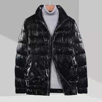 Мужская зимняя куртка-пуховик, утолщенная, теплая, мужская модная белая куртка-пуховик на зиму M белый