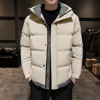 Мужская зимняя куртка размера плюс 8XL с капюшоном, полосатое толстое пальто, теплая куртка для мужчин XXL чёрный