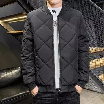 Мужская зимняя куртка с хлопковой подкладкой, мужская повседневная свободная куртка большого размера с капюшоном и воротником-стойкой из хлопка L дубильная кора