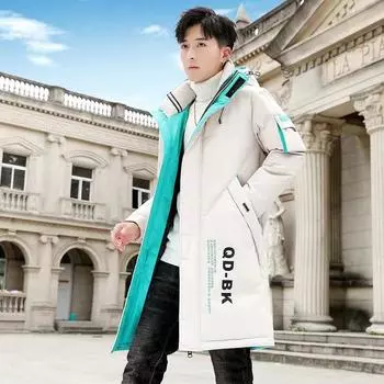 Мужская зимняя куртка с хлопковой подкладкой, вариант пуховой куртки, осенняя куртка с капюшоном и хлопковой подкладкой для мужчин S