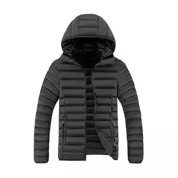 Мужская зимняя куртка с подкладкой Тонкая и легкая куртка с подкладкой Тонкая и многоцветная одежда с подкладкой из пуха большого размера Мужская зимняя одежда L оранжевый