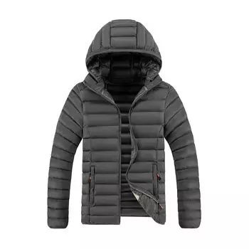 Мужская зимняя куртка с подкладкой Тонкая и легкая куртка с подкладкой Тонкая и многоцветная одежда с подкладкой из пуха большого размера Мужская зимняя одежда L оранжевый