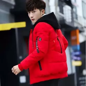 Мужская зимняя куртка, толстое теплое хлопковое стеганое пальто, лоскутная парка с капюшоном M