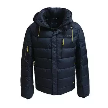 Мужская зимняя куртка высокого качества, толстое хлопковое стеганое пальто, парка, мужская верхняя одежда M темно-синий