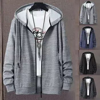 Мужская зимняя мода, повседневная однотонная верхняя одежда с длинным рукавом и отложным воротником, пальто L