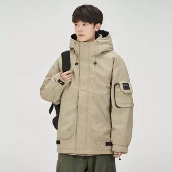 Мужская зимняя модная брендовая куртка 90 Duck Down, функциональная рабочая одежда, теплая и утолщенная куртка с капюшоном, модная свободная пара M