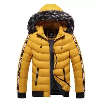 Мужская зимняя молодежная куртка с капюшоном, утепленная теплая хлопковая куртка, ветрозащитная хлопковая куртка, повседневная с пейсли L красный