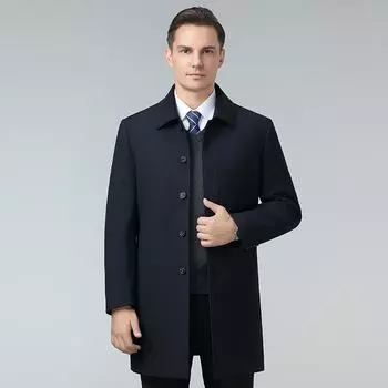 Мужская зимняя новая куртка-пуховик для папы среднего и пожилого возраста, утолщенная теплая куртка среднего возраста большого размера для мужчин 170