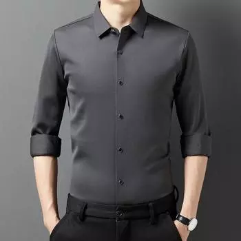 Мужская зимняя новая мужская бархатная рубашка с модным принтом, простая толстая теплая рубашка M