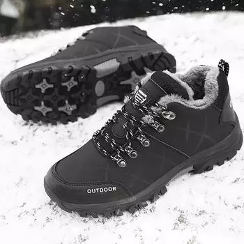 Мужская зимняя обувь, зимние плюшевые теплые кроссовки на платформе, повседневная мужская обувь из искусственного хлопка на шнуровке 39 армия зеленый