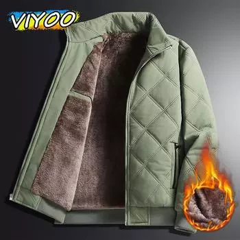 Мужская зимняя одежда больших размеров, плюс вельветовый пуховик, парки для мужчин, зимняя флисовая куртка, пальто, ветровка для активного отдыха L чёрный