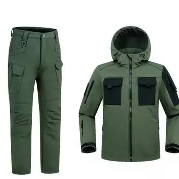 Мужская зимняя одежда для альпинизма, подкладка, большой размер, пуловер с капюшоном, свободный однотонный свитер для отдыха 3XL