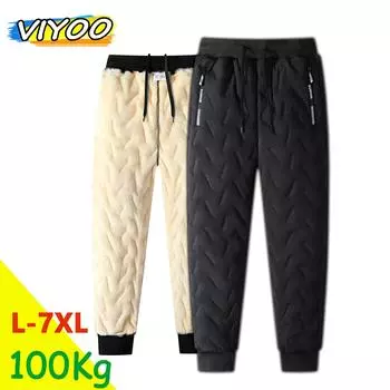 Мужская зимняя одежда Новые плотные брюки свободного покроя Спортивные брюки больших размеров Корейская осенняя одежда Уличная одежда Спортивные штаны