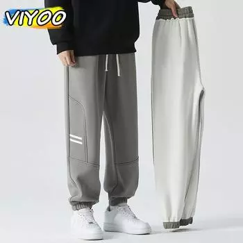 Мужская зимняя одежда Плюс бархатные зимние толстые брюки Повседневные брюки Спортивные брюки для бега для мужчин Брюки 2XL