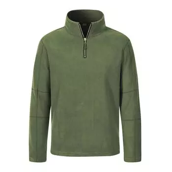 Мужская зимняя однотонная флисовая толстовка, мужская повседневная толстовка с полузастежкой-молнией и воротником-стойкой XXL