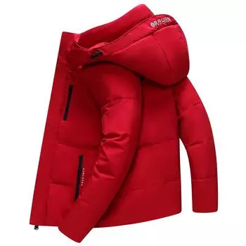 Мужская зимняя повседневная короткая куртка-пальто — теплая и универсальная тенденция L красный
